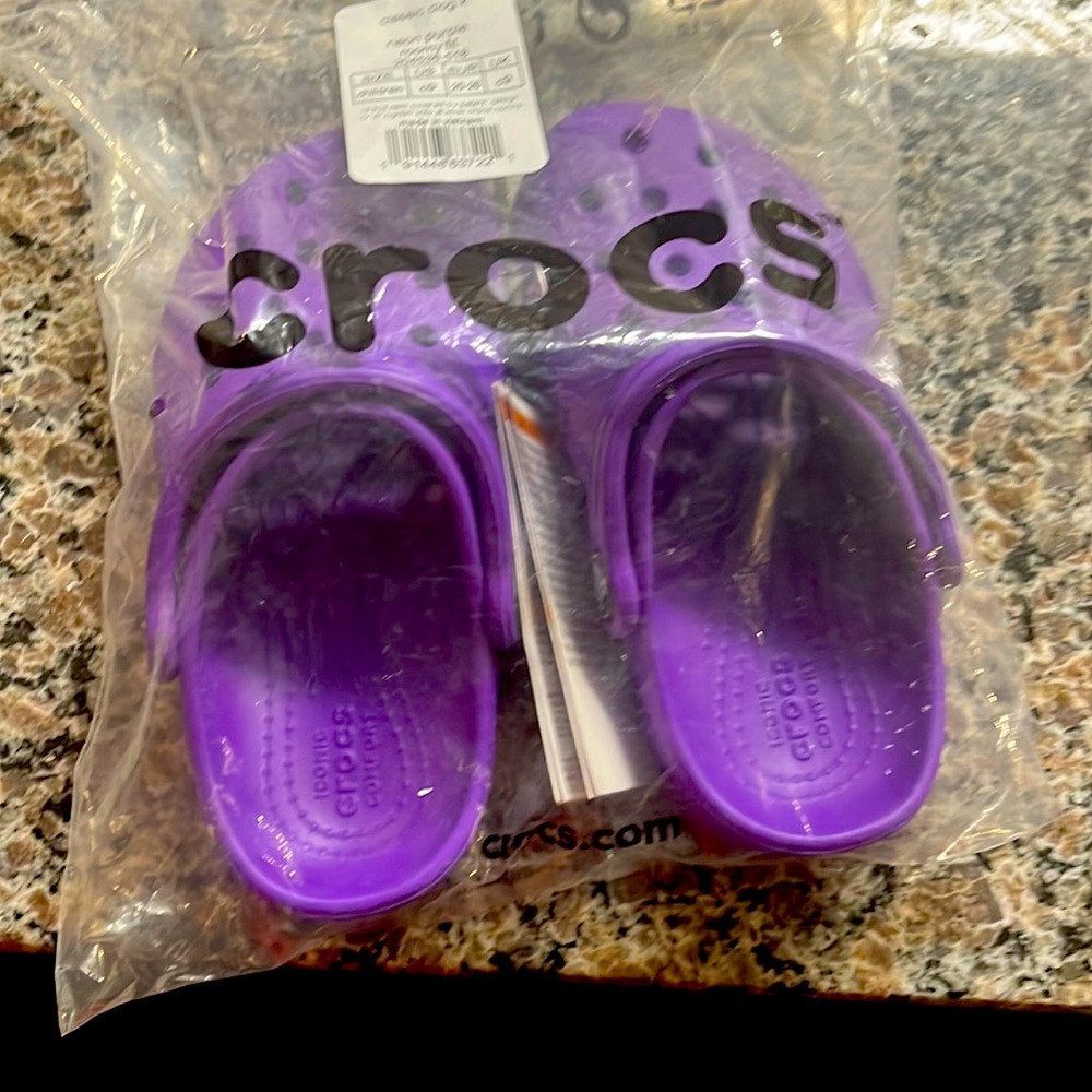 Purple crocs